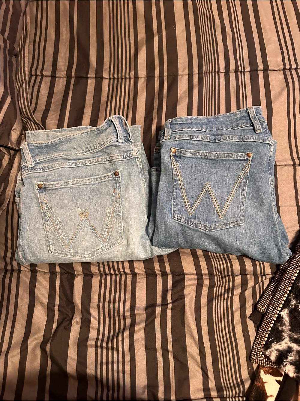 Womens Wrangler Wide Leg Trousers 34/34